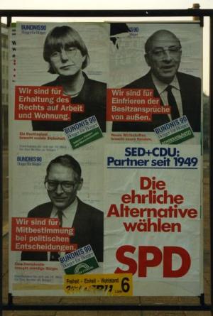 Bündnis 90- und SPD-Plakate