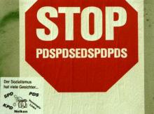 DA-Plakat "Stop"